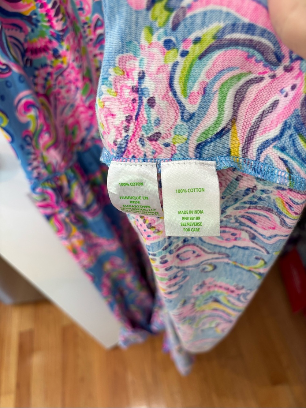 Lilly Pulitzer Loro Maxi Tiered Dress Mermaid Grotto Blue Pink Sz M - HTF, EUC! - Picture 3 of 6